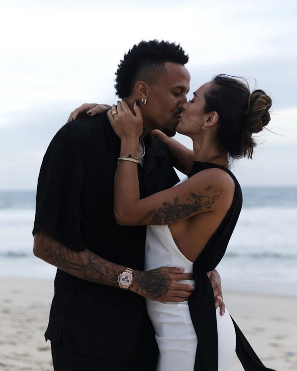 Eder Militão e Tainá Castro por Reprodução/Instagram