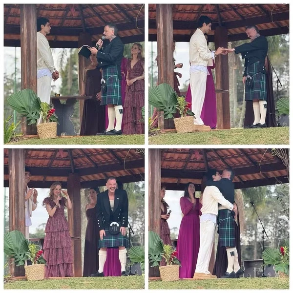 Fabricio Santana se casou com o diretor de desfile e casting Bill Macintyre  por Reprodução/Redes Sociais 