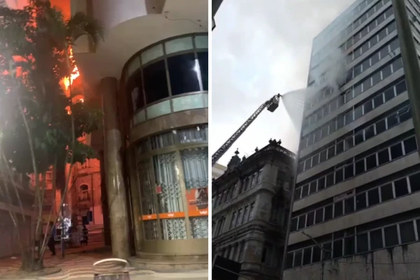 Incêndio atinge prédios no Comércio 