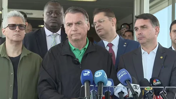 O ex-presidente Jair Bolsonaro durante entrevist