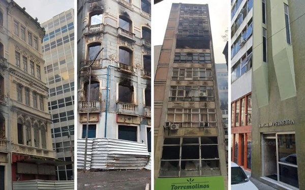 Prédios atingidos no Comércio por Reprodução