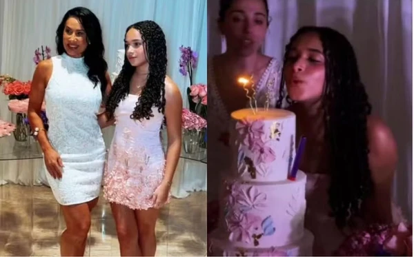 Scheila Carvalho explica ausência de Tony Salles em festa da filha