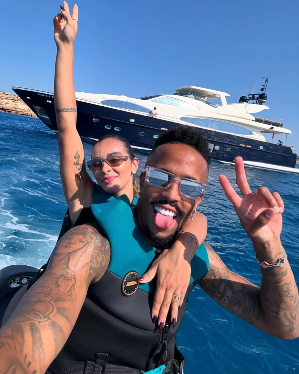 Tainá Castro e Eder Militão por Reprodução/Instagram