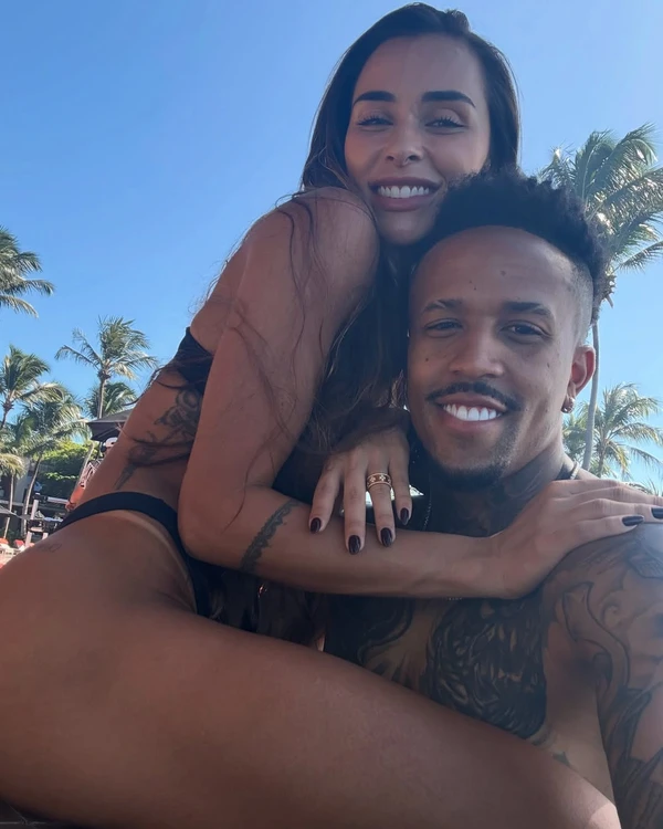Tainá Castro e Eder Militão por Reprodução/Instagram