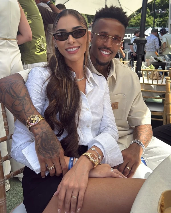 Tainá Castro e Eder Militão por Reprodução/Instagram