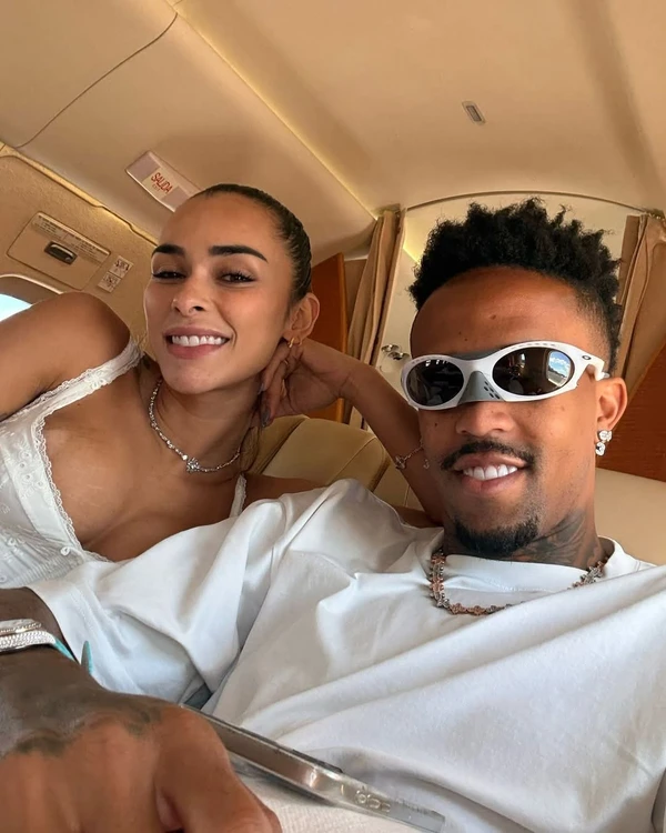 Tainá Castro e Eder Militão por Reprodução/Instagram
