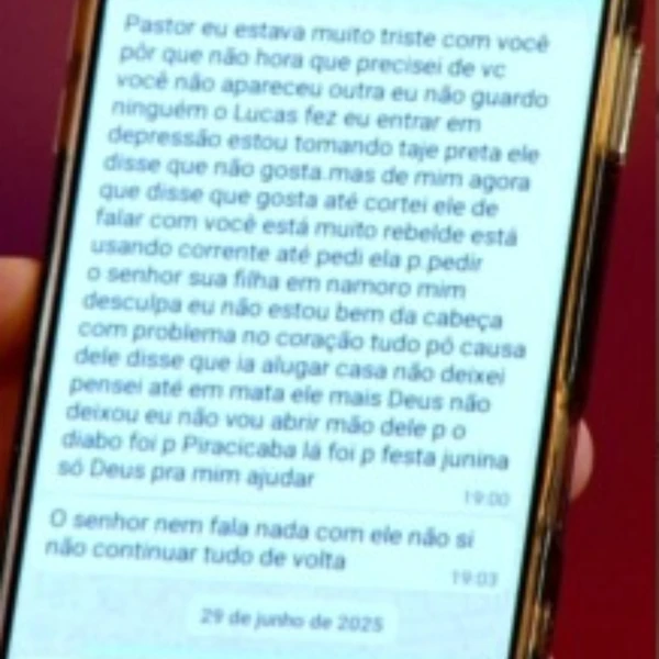 Troca de mensagens entre Lucas da Silva Santos por Reprodução
