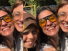 Imagem - Atriz de 'Vamp' posa com ex-mulher e filha e celebra união familiar