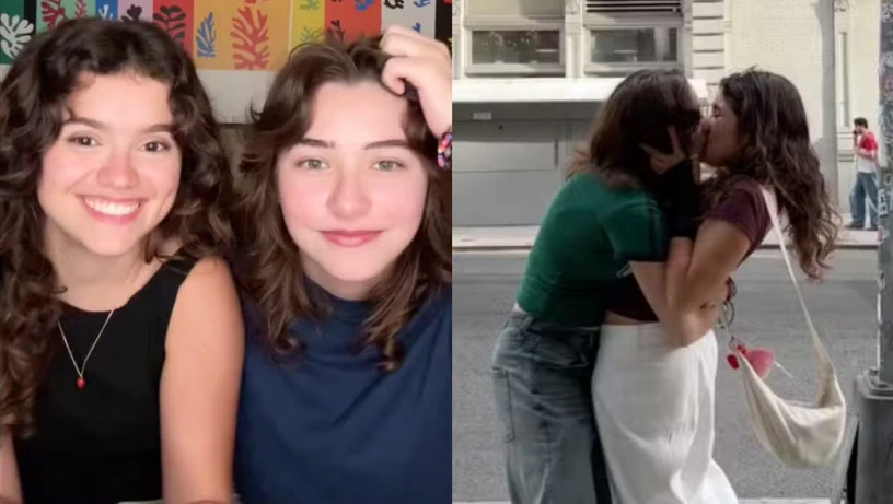 Imagem - Filha de Sandra Annenberg assume namorada com beijão no meio da rua; vídeo