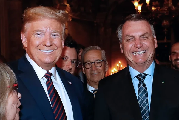 Donald Trump e Bolsonaro juntos na Flórida, em 2020