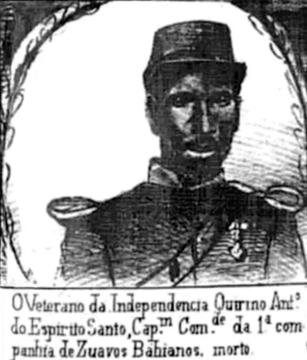  Quirino Antônio do Espírito Santo, um veterano herói negro que havia lutado na guerra de consolidação da Independência do Brasil na Bahia