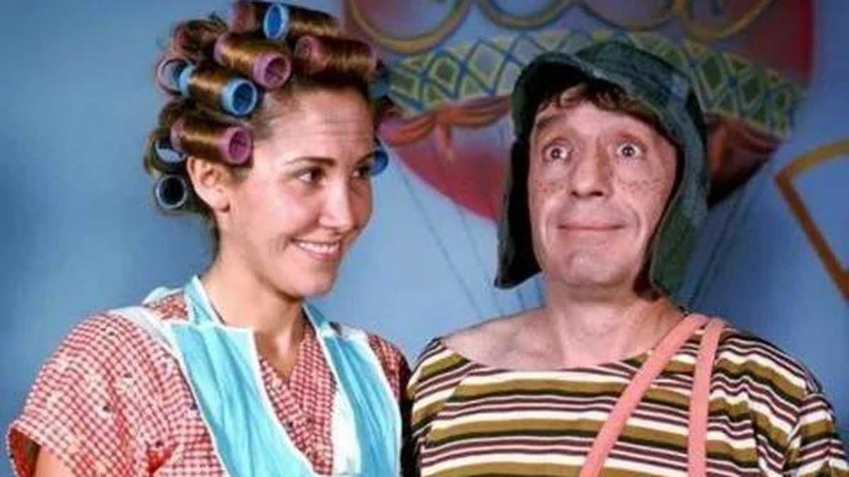 Florinda Meza e Roberto Bolaños em Chaves por Reprodução