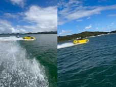 Imagem - Réplica de carro esportivo que flutua no mar viraliza em Salvador; veja quanto custa o passeio