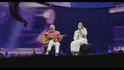 Na última vez que subiu ao palco, Preta cantou com o pai por Reprodução
