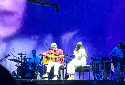 Na última vez que subiu ao palco, Preta cantou com o pai por Reprodução