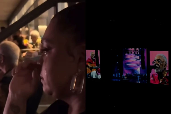 Na última vez que subiu ao palco, Preta cantou com o pai por Reprodução
