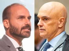 Imagem - Moraes bloqueia conta e Pix de Eduardo Bolsonaro, que reage à decisão