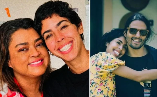 Bela Gil com a irmã, Preta Gil, e o ex-marido, JP Demasi