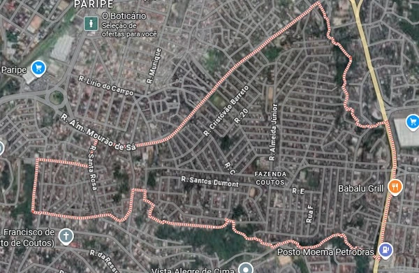 Fazenda Coutos: 18 tiroteios, 18 mortos e 3 feridos por Google
