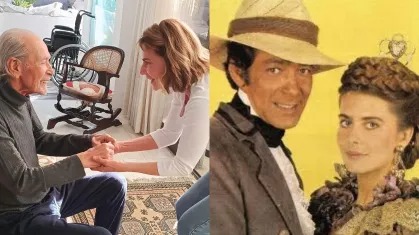 Maitê Proença e Gracindo Júnior formaram um par romântico na novela "Dona Beija"   por Reprodução
