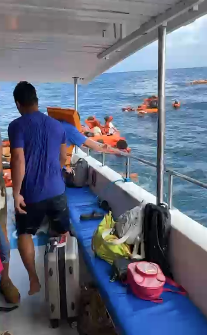 Acidente entre lancha e barco pesqueiro na Baía de Todos-os-Santos por Reprodução