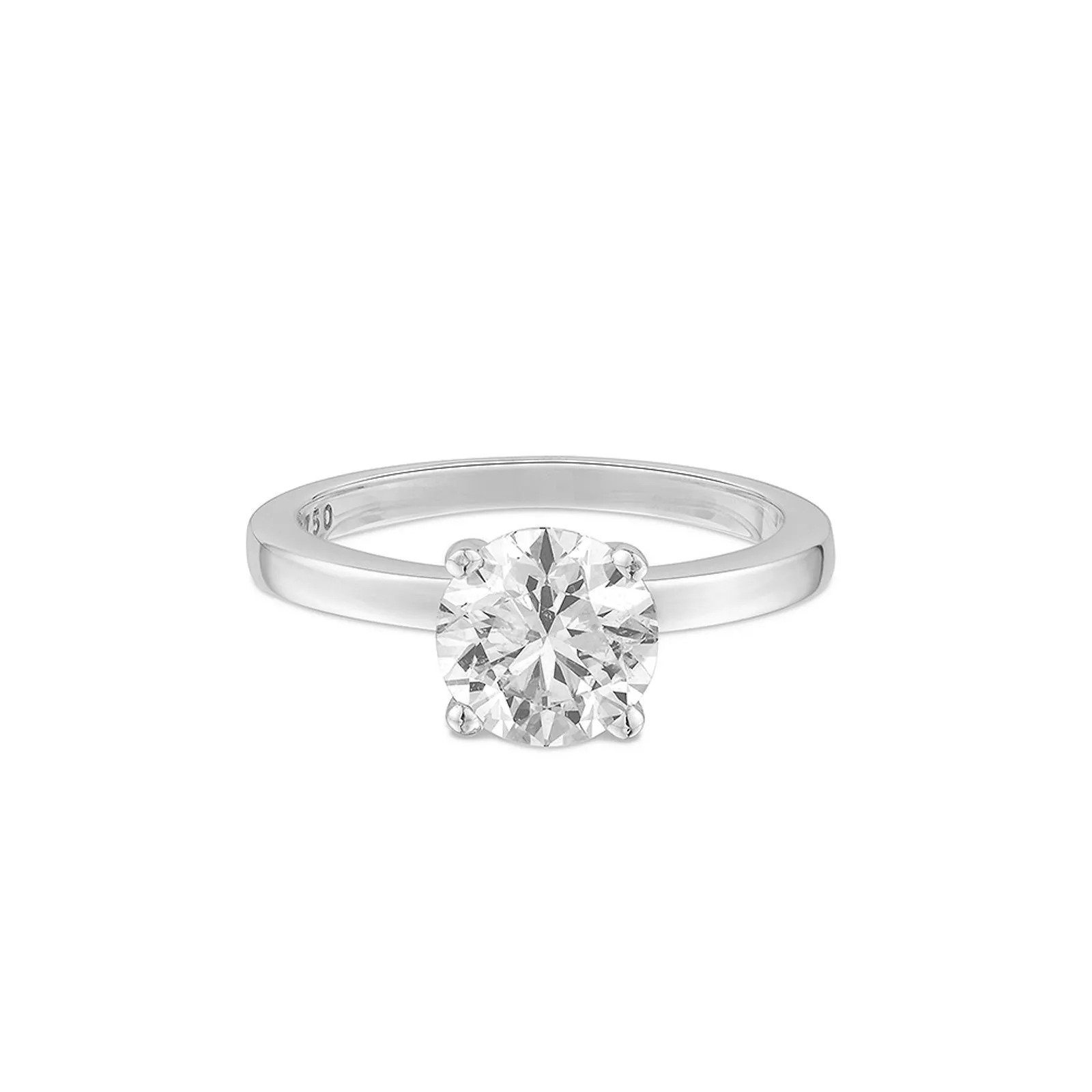 Anel Solitário em Ouro Branco 18k com Diamante da Vivara custa R$ 153,5 mil por Reprodução/Vivara