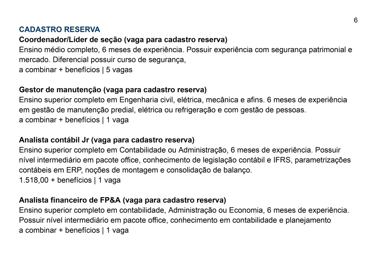 Vagas do SIMM por Reprodução