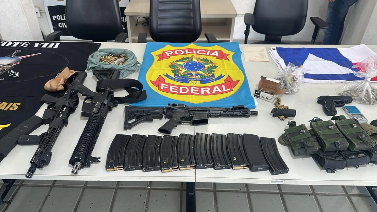 Armas e munições apreendidas