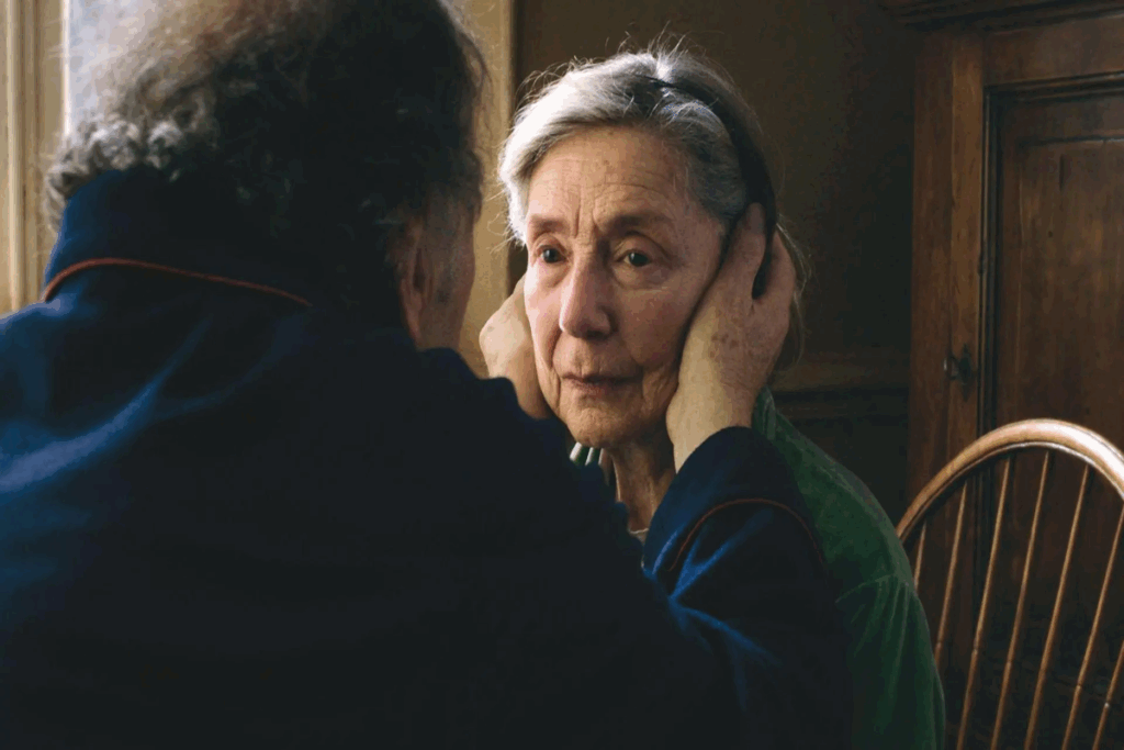 Em &#8220;Amor&#8221;, Georges cuida da esposa, Anne, após ela sofrer uma grave lesão cerebral (Imagem: Reprodução digital | IMOVISION)