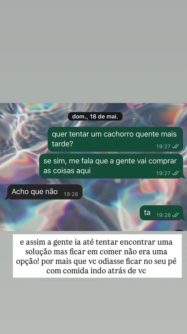 Ju de Paulla mostrou prints de conversas com Preta Gil  por Reprodução/Instagram