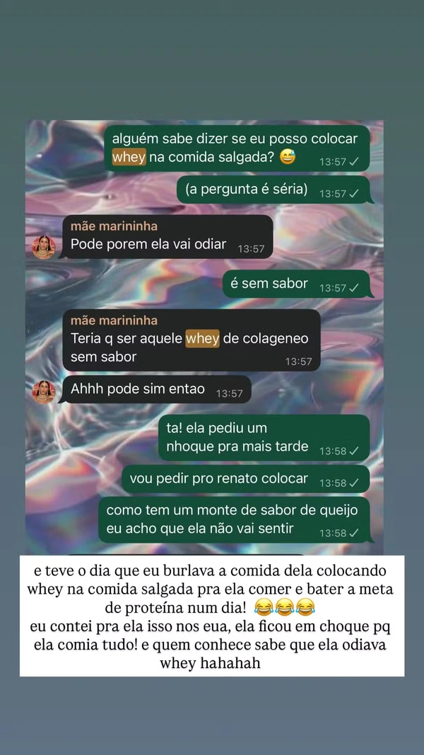 Ju de Paulla mostrou prints de conversas com Preta Gil  por Reprodução/Instagram