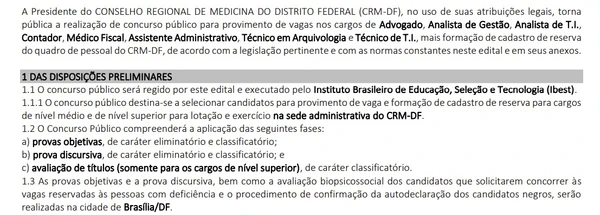 Salários de R$ 11 mil e VR de R$ 1,2 mil: concurso do CRM abre 270 vagas por CRM