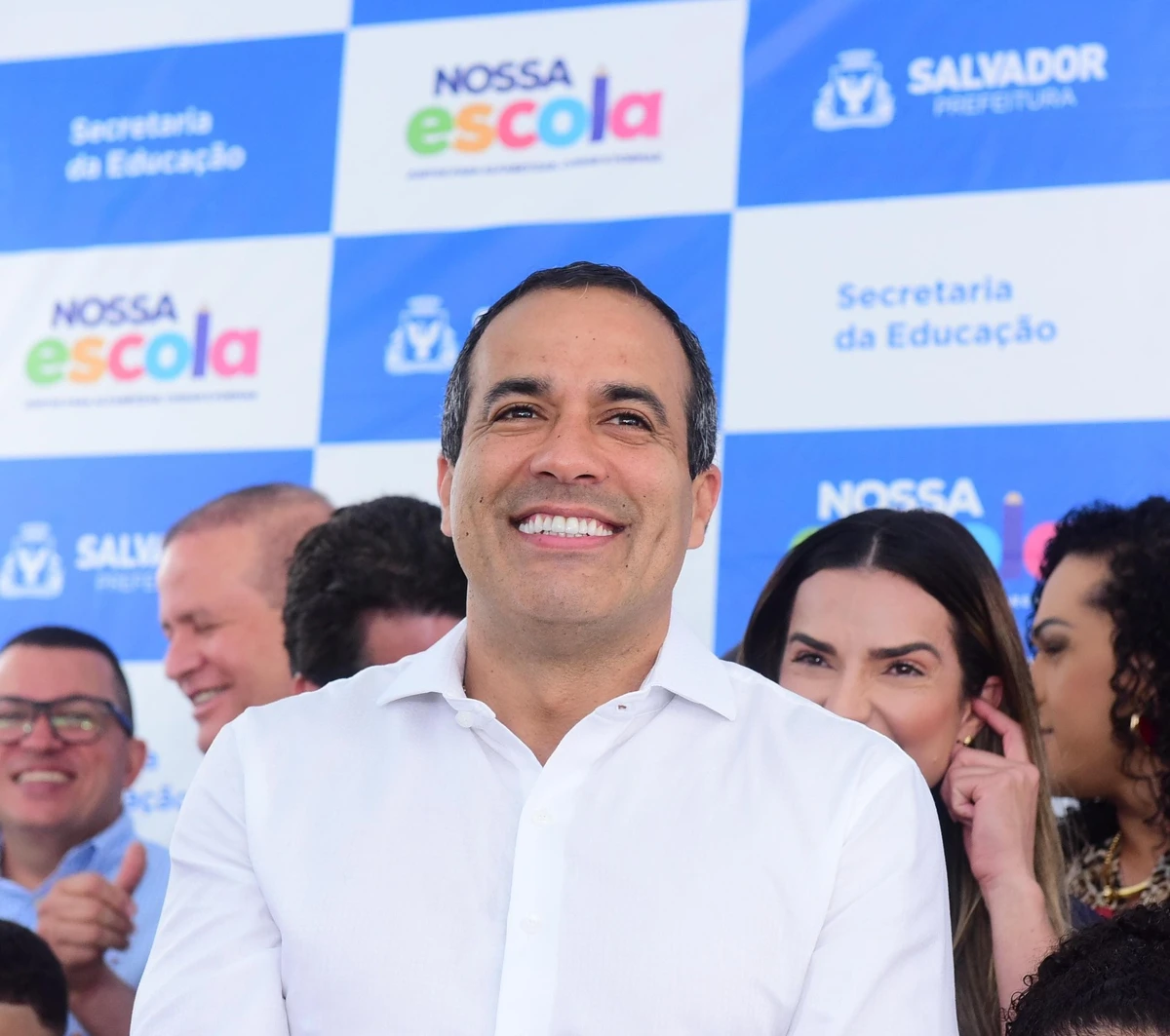 Bruno Reis durante inauguração de escola no Pero Vaz por Valter Pontes/ Secom PMS