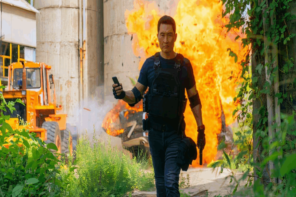 Em &#8220;Agente Butterfly&#8221;, David Jung volta a vida antiga de espião para salvar a filha (Imagem: Reprodução digital | Prime Video)