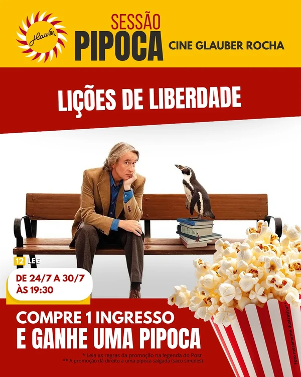 Última sessão de 'Lições de liberdade' acontece às 19h30 todos os dias, exceto segunda-feira por Reprodução