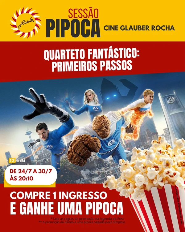 Última sessão de 'Quarteto Fantástico: Primeiros Passos' acontece às 20h10 todos os dias, exceto segunda-feira por Reprodução
