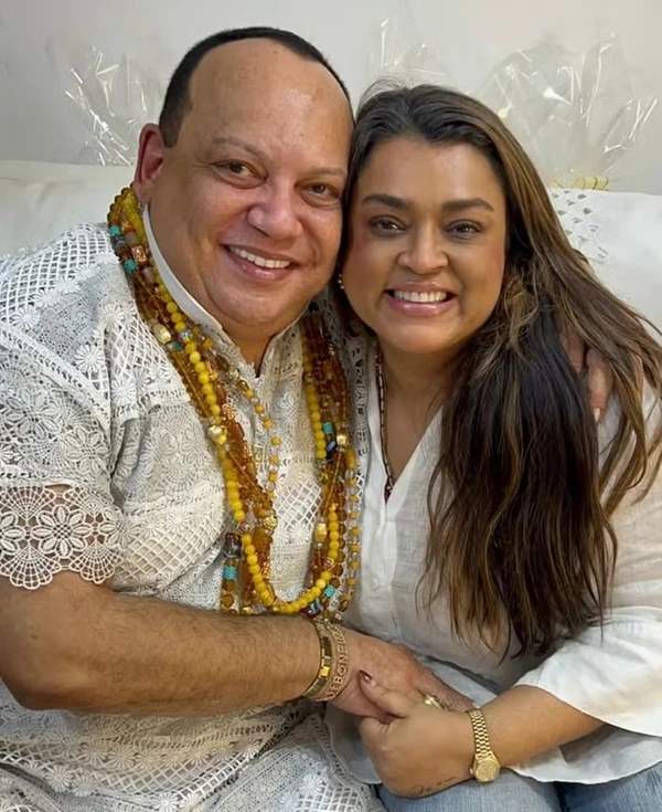 Pai Celinho D'Omolu e Preta Gil 