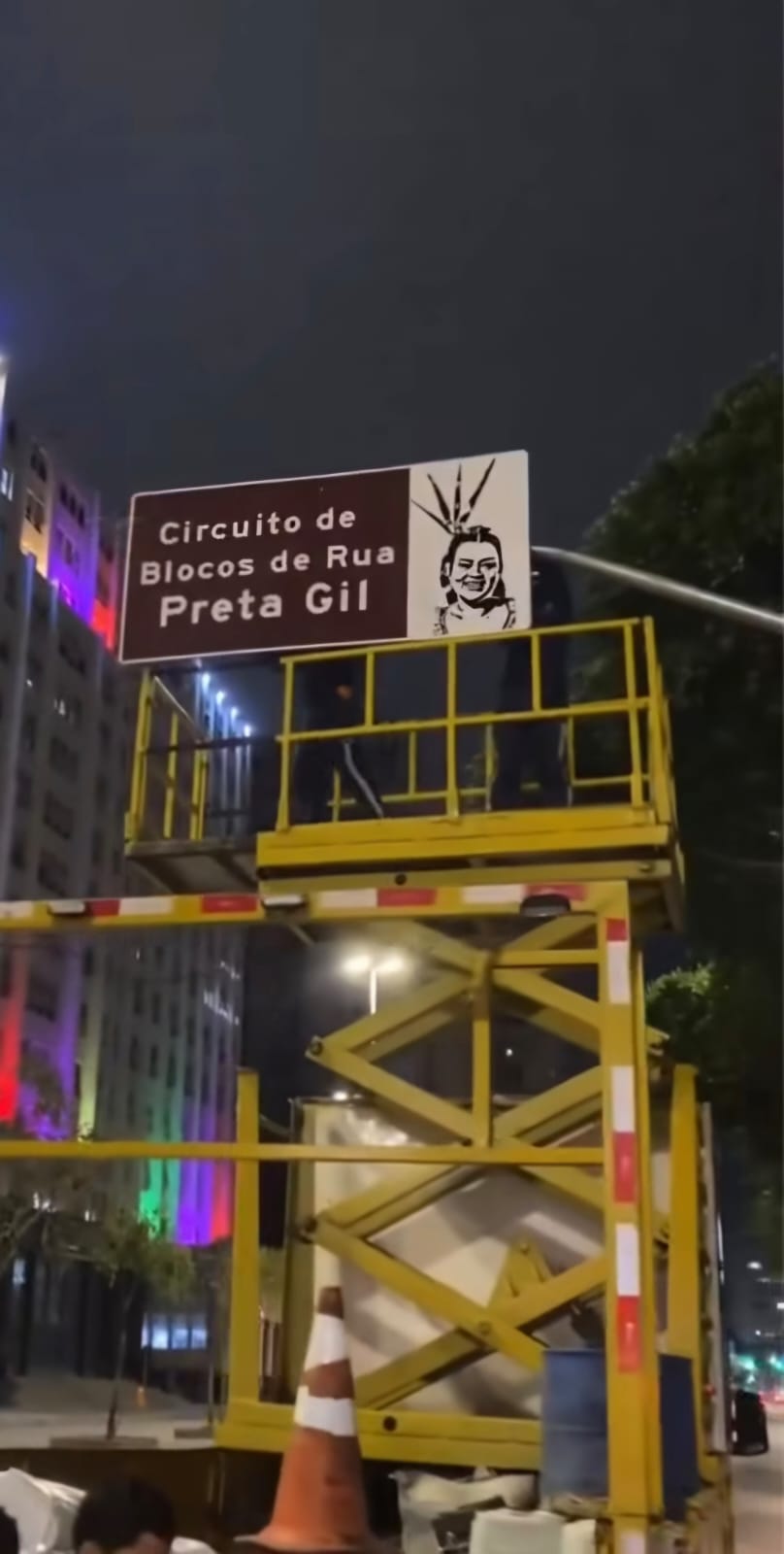 Placas com nome de Preta Gil instaladas no Rio  por Reprodução/Redes Sociais 