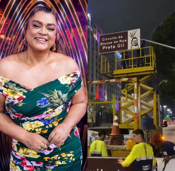 Placas com nome de Preta Gil instaladas no Rio  por Reprodução/Redes Sociais 
