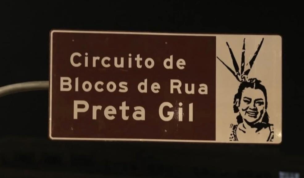 Placas com nome de Preta Gil são instaladas no Rio  por Reprodução/Redes Sociais 