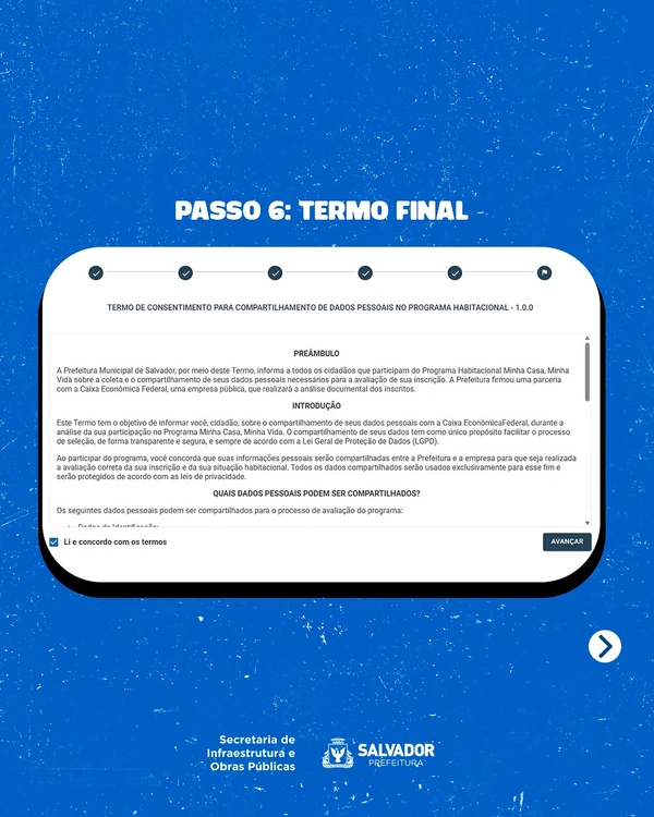 Passo 6  por Reprodução/Seinfra Salvador
