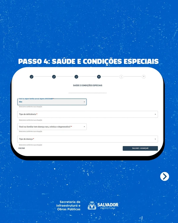 Passo 4  por Reprodução/Seinfra Salvador