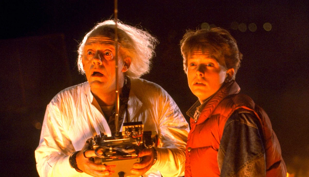 Christopher Lloyd e Michael J. Fox no filme
