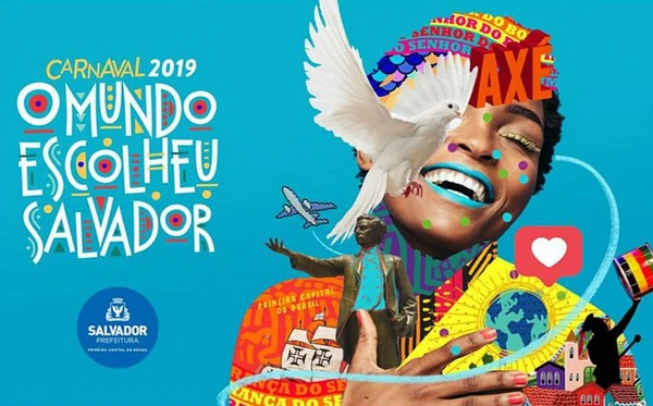 Em 2019, o tema do Carnaval de Salvador foi: "O Mundo Escolheu Salvador" por Reprodução