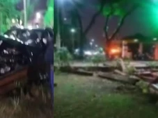 Imagem - Motorista de carro de luxo perde controle e destrói praça de cidade baiana