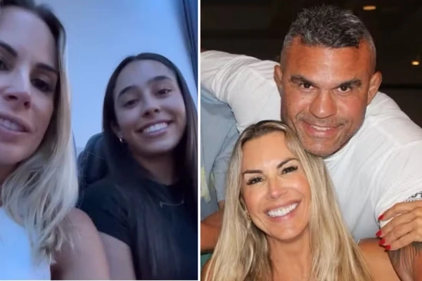 Joana Prado e filha / Vitor Belfort e Joana Prado 