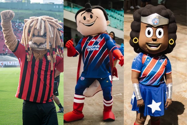Mascotes de Bahia e Vitória