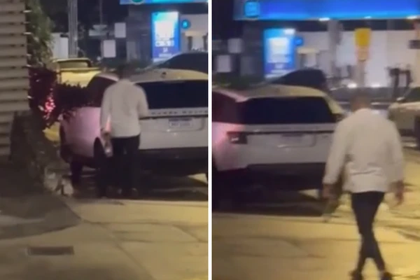 Policial foi flagrado saindo do bar