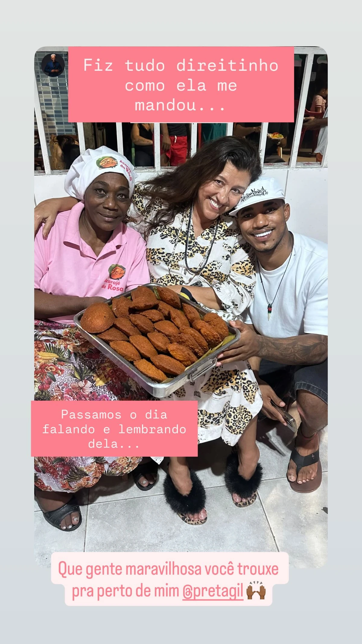 Regina Casé visitou família de O Kannalha  por Reprodução/Instagram