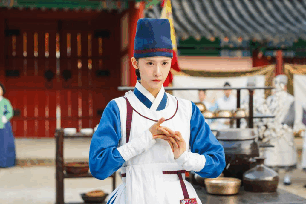 Em &#8220;Bon appétit, vossa majestade&#8221;, Yeon Ji Yeong viaja no tempo e precisa agradar o paladar de um rei exigente (Imagem: Reprodução digital | Netflix)